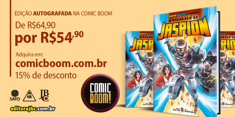 Manga Jaspion edição autografada Comic Boom 